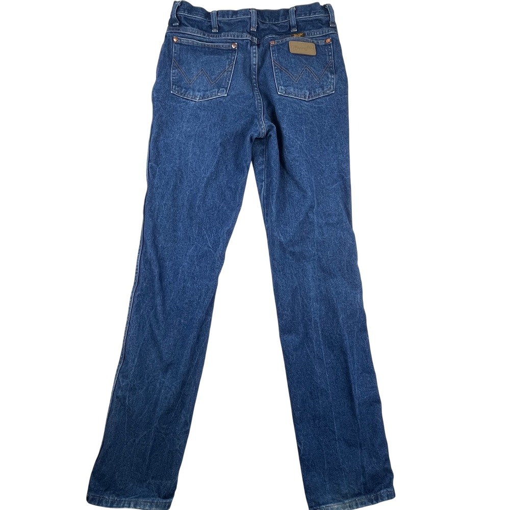 Wrangler 936PWD Cowboy Cut Slim Fit Jeans Mens 32x36 (30x34) Blue Denim Faded